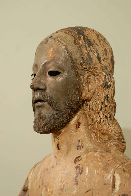 18th Century Spanish Colonial Carved Figure For Sale at 1stDibs