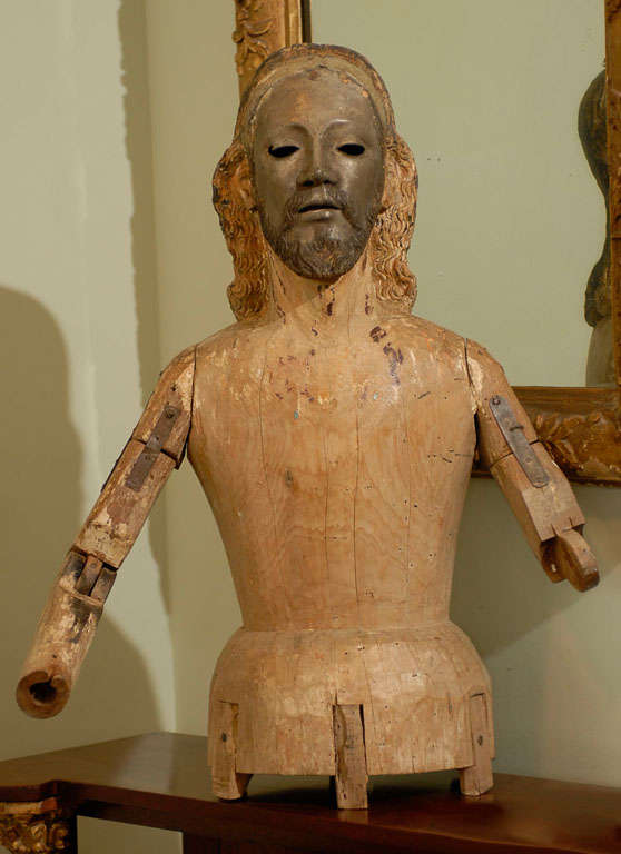 18th Century Spanish Colonial Carved Figure For Sale at 1stDibs