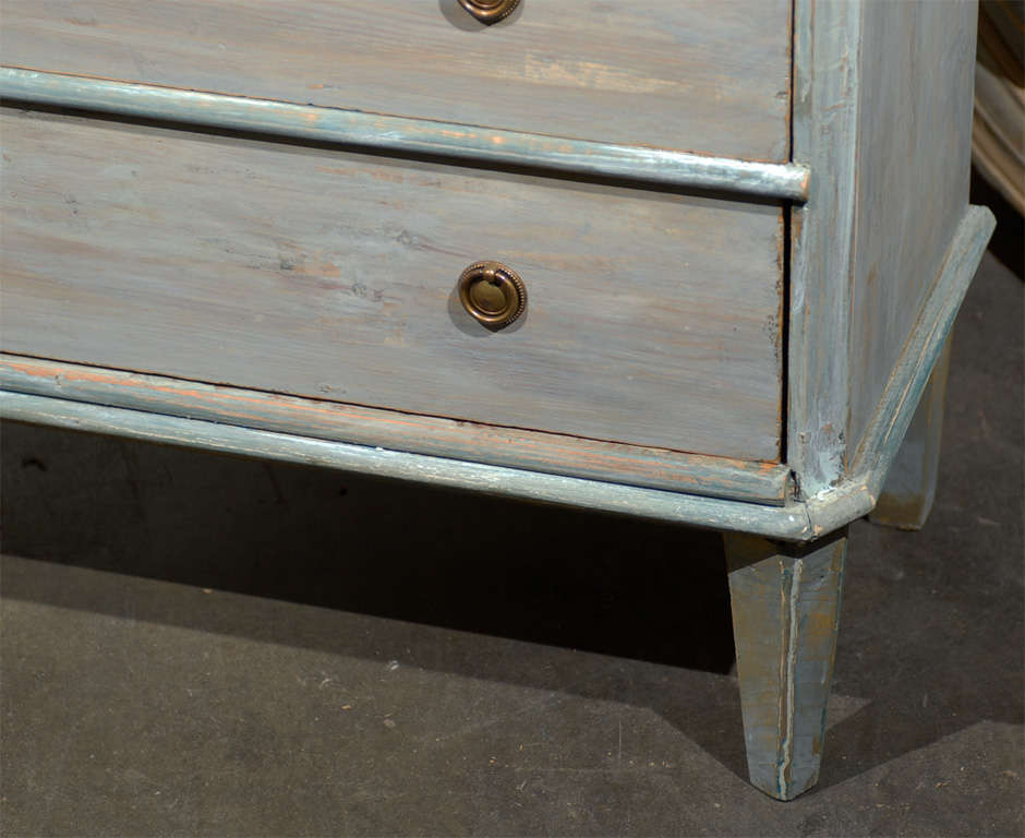 A Swedish Four-Drawer Painted Wood Chest of Gustavian Style. 1