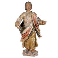 18th Century Figural Saint Santo