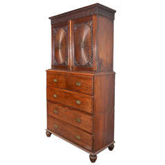 Anglo Indian Rosewood Campaign Secretary Bookcase