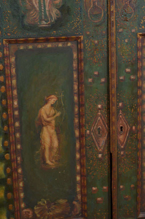 Classical Style Painted Antique Cabinet by Nellie Alderson Wilde 3