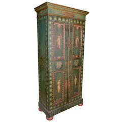 Classical Style Painted Antique Cabinet by Nellie Alderson Wilde