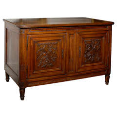 Antique French Buffet With Carved Music Motif