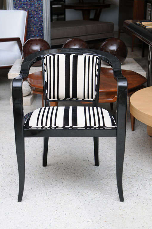 American Set of Ten Ebonized Armchairs in the Style of Ed Wormley for Dunbar For Sale