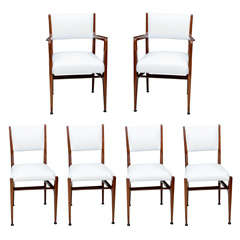 A Set of 6 Gio Ponti Dining Chairs, manufactured by Singer & Son