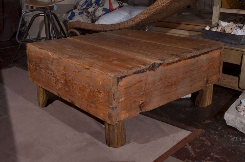 Swedish Wooden Box Re-purposed as Coffee Table