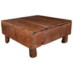 Antique Swedish Wooden Box Re-purposed as Coffee Table