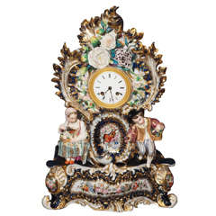 Antique "Old Paris" Porcelain Clock