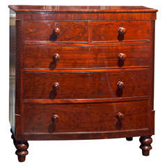 English mahogany bow-fronted chest of drawers, c. 1860 8