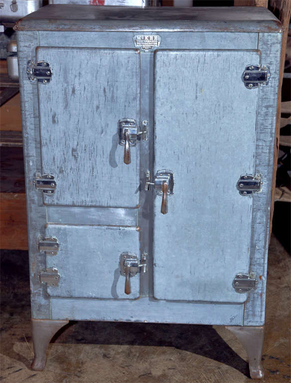 Industrial metal clad ice box, c. 192030 at 1stDibs 1920 ice box