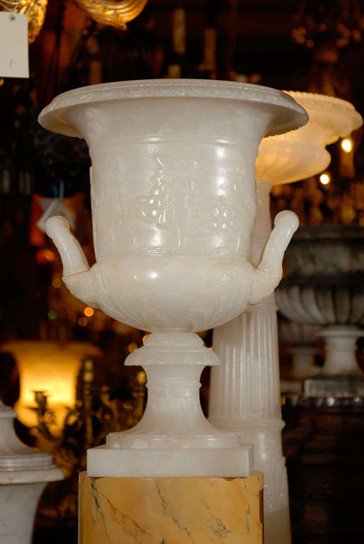 French Pair of Pedestals with Urns For Sale