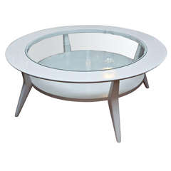 Round Lacquered Cocktail Table