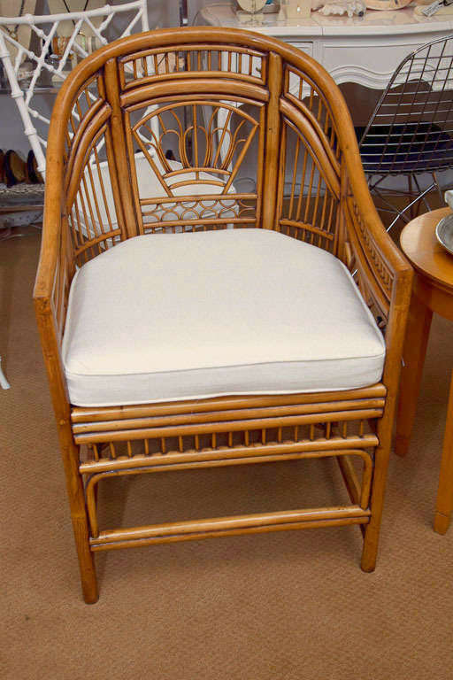 Mid-20th Century Pair of Bamboo Chairs