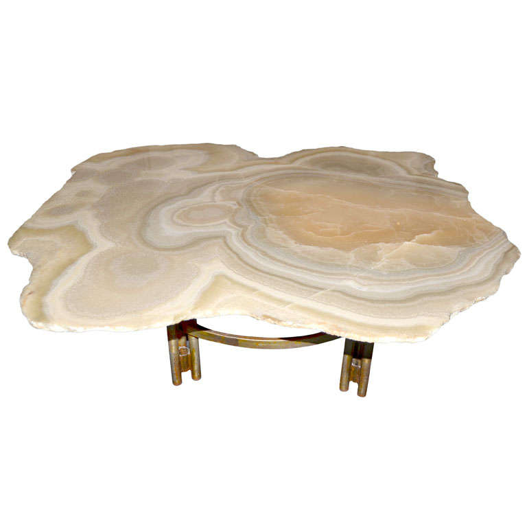 Agate coffee table circa 1970