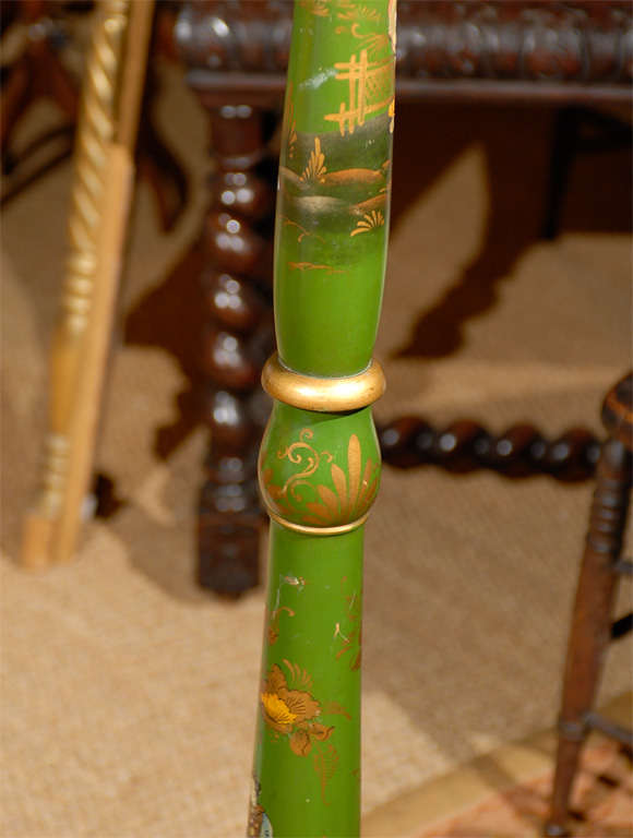 20th Century Apple Green Chinoiserie Floor Lamp