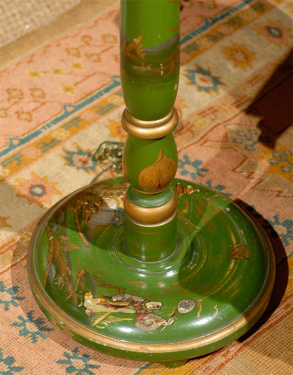 Apple Green Chinoiserie Floor Lamp 2