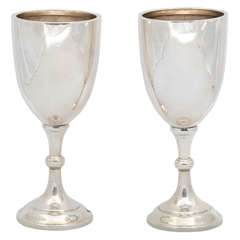 Pair of  Sterling Silver Goblets