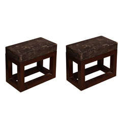 Side Table with Antique Stone Top