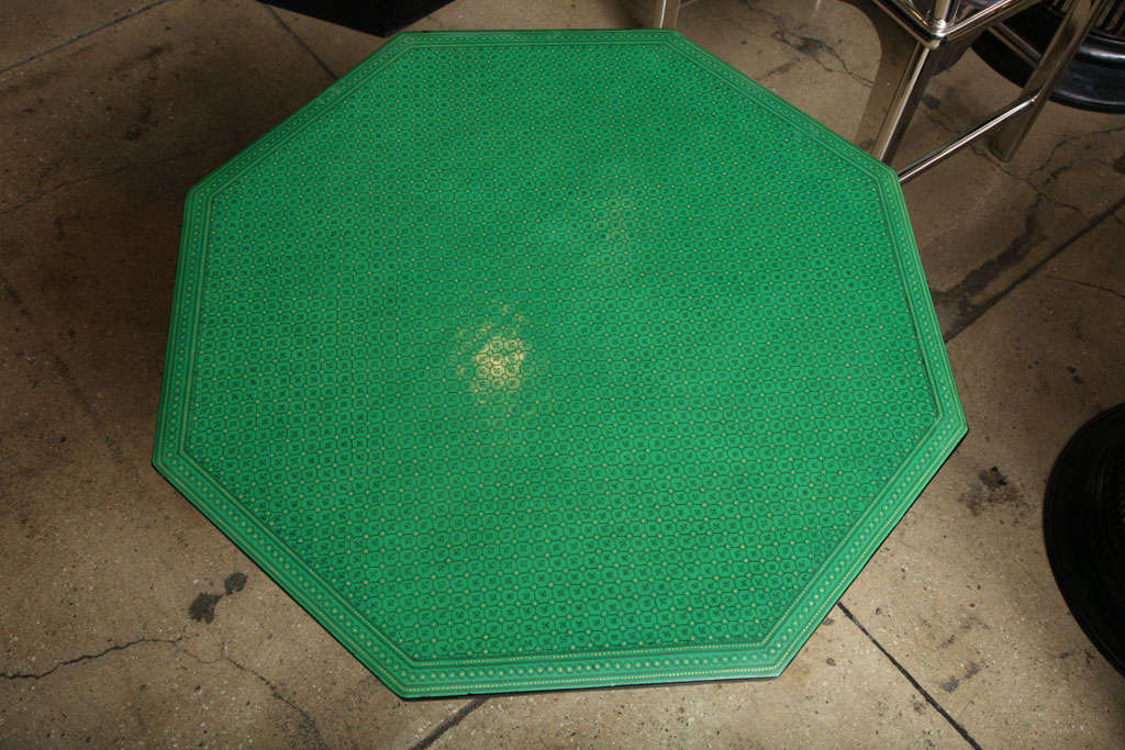 20th Century Green Octagonal Table
