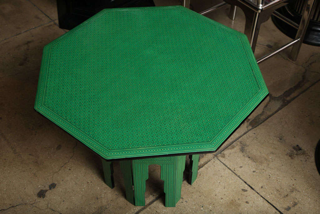Green Octagonal Table 4