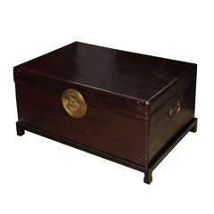 Leather Trunk with Base
