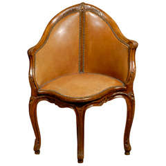 19th Century  Louis XV Style Fauteuil de Bureau