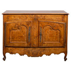 Louis XV Style Burled Elm Buffet with Urn Carving
