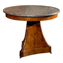 19th Century Charles X Burled Walnut Center Table 19th Century Charles X Burled Walnut Center Table