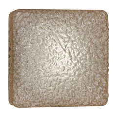 Square Limburg Amber Patterned Glass Ceiling Light