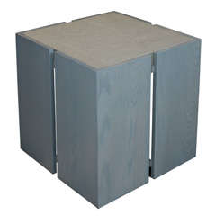 Oak Sidetable with Bluestone Top