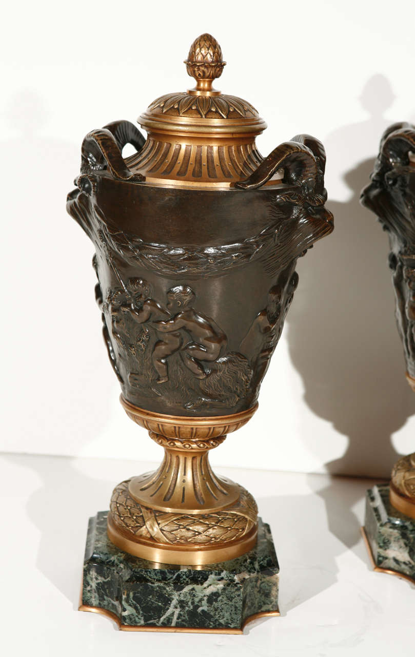 Gilt French, Neoclassical Revival Urns For Sale