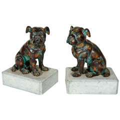 Vintage Hand-Cast, Dog Door Stops