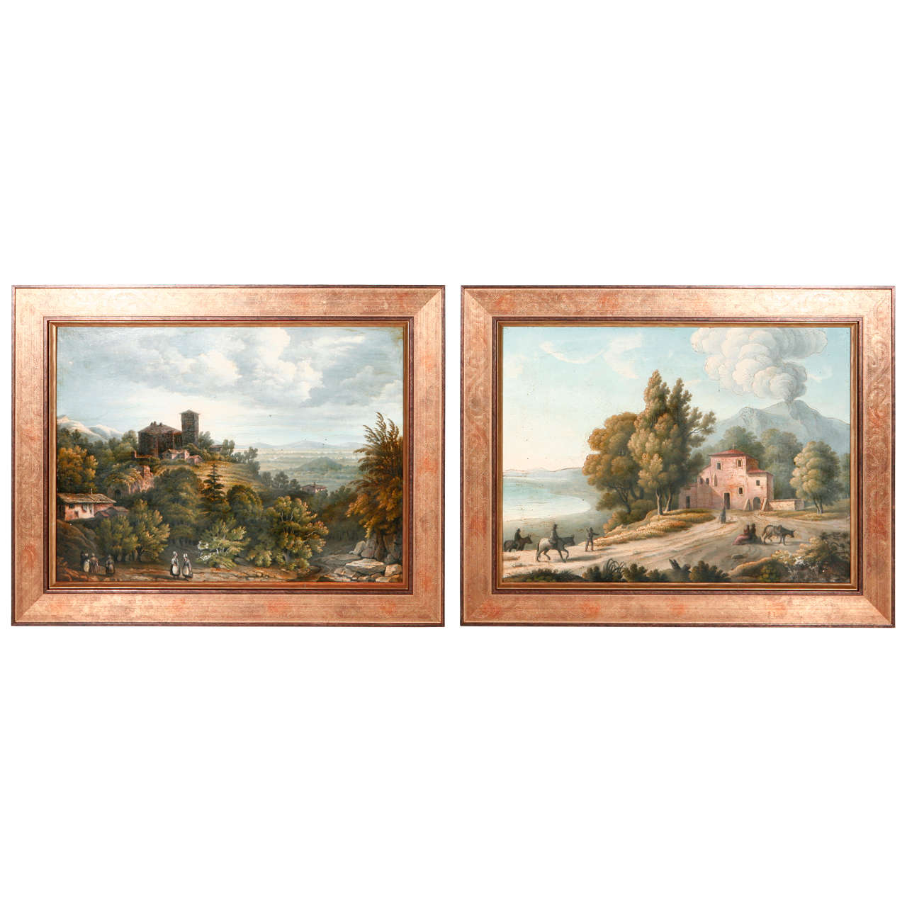 Pair of 19th Century Italian Landscape Paintings