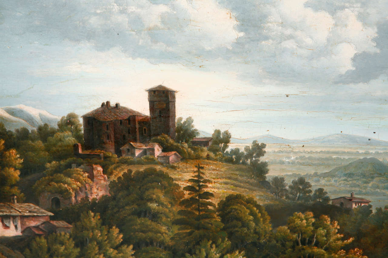 Pair of 19th Century Italian Landscape Paintings 1