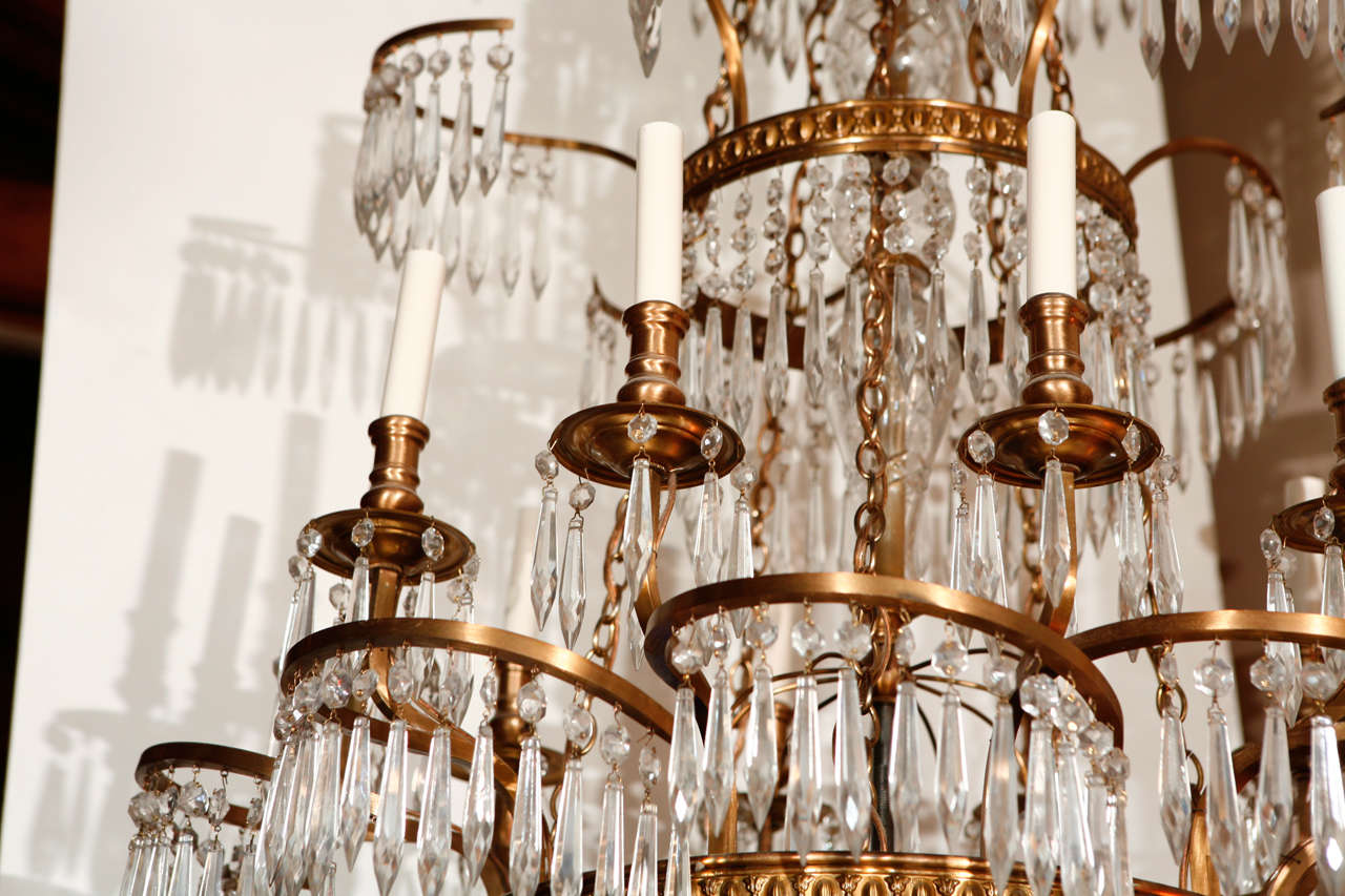 20th Century Dramatic, Cascading Russian Chandeliers, circa 1900 For Sale