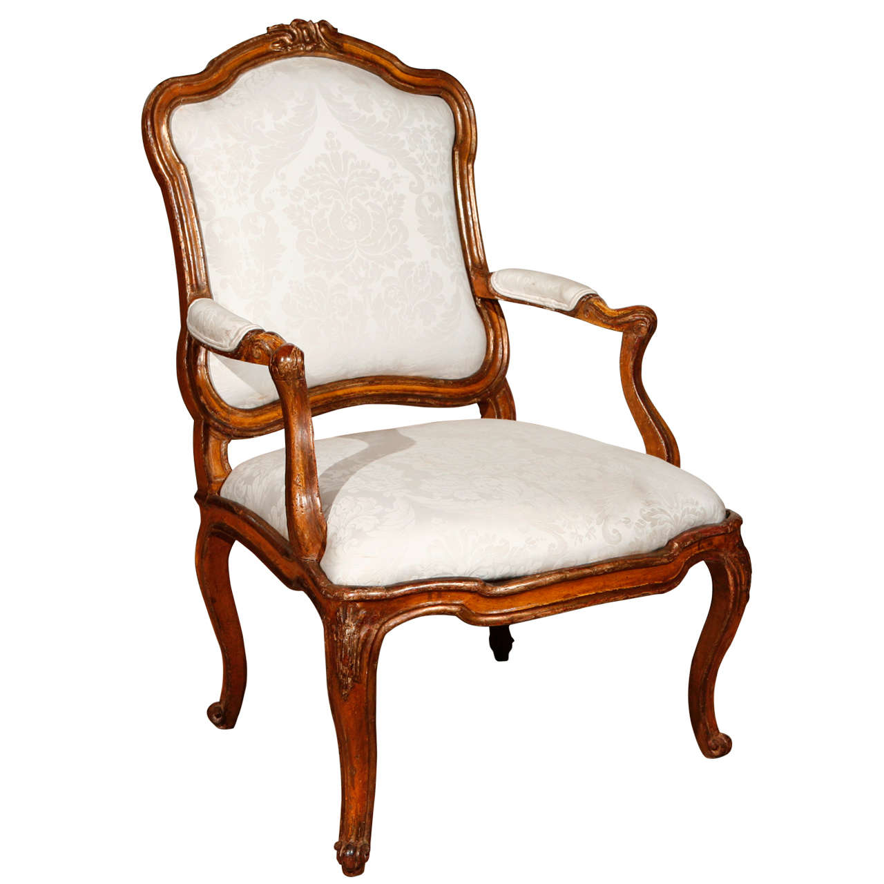 Chaise italienne de style rococo du 18ème siècle en vente