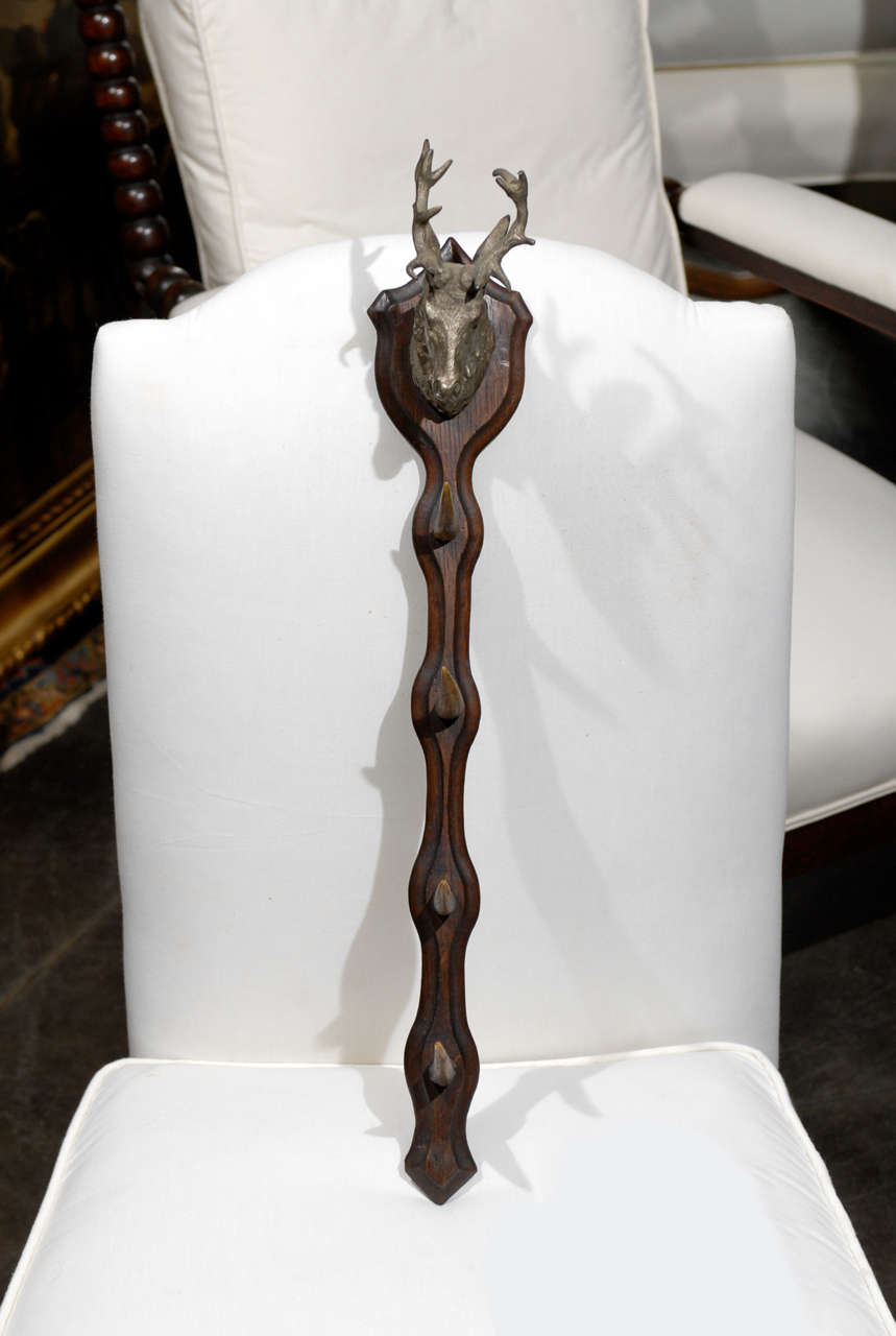 Pair of Deer Head and Antler Hooks