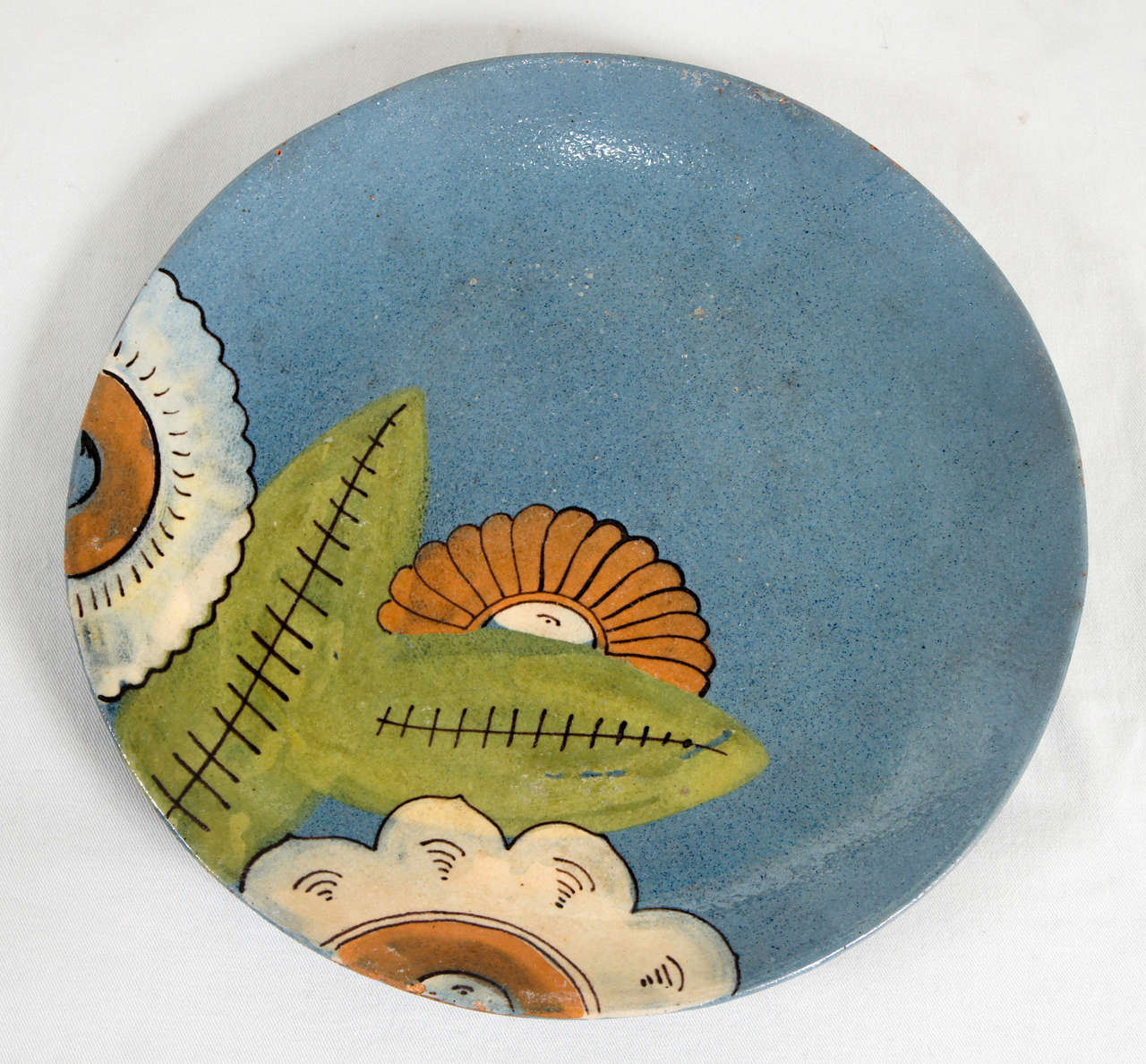 A Set of Four Painted Plates In Excellent Condition In Hudson, NY