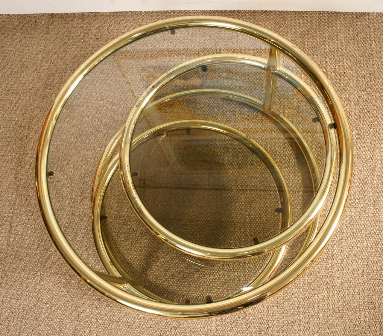 A Brass Three Ring Cocktail Table 2