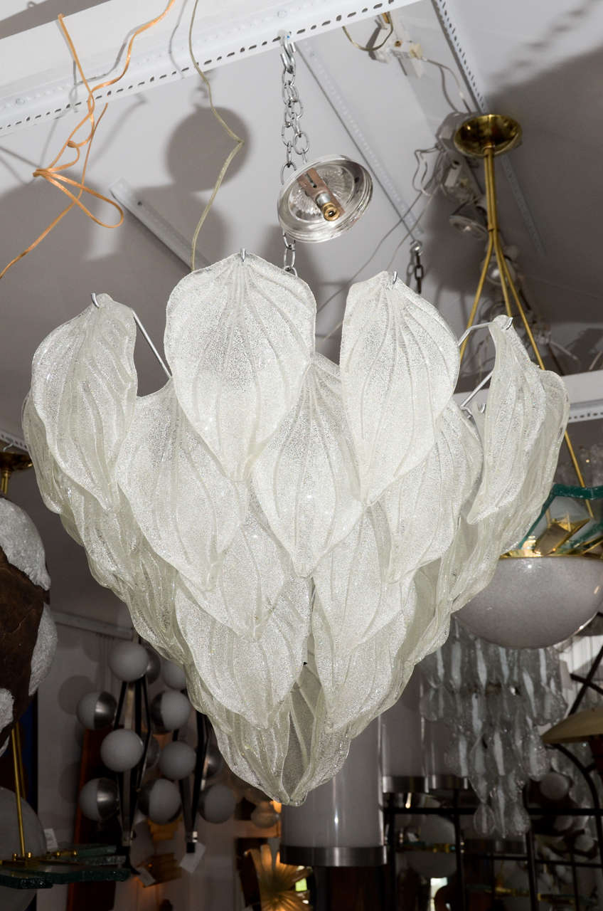 Barovier Murano Glass Leaf Chandelier