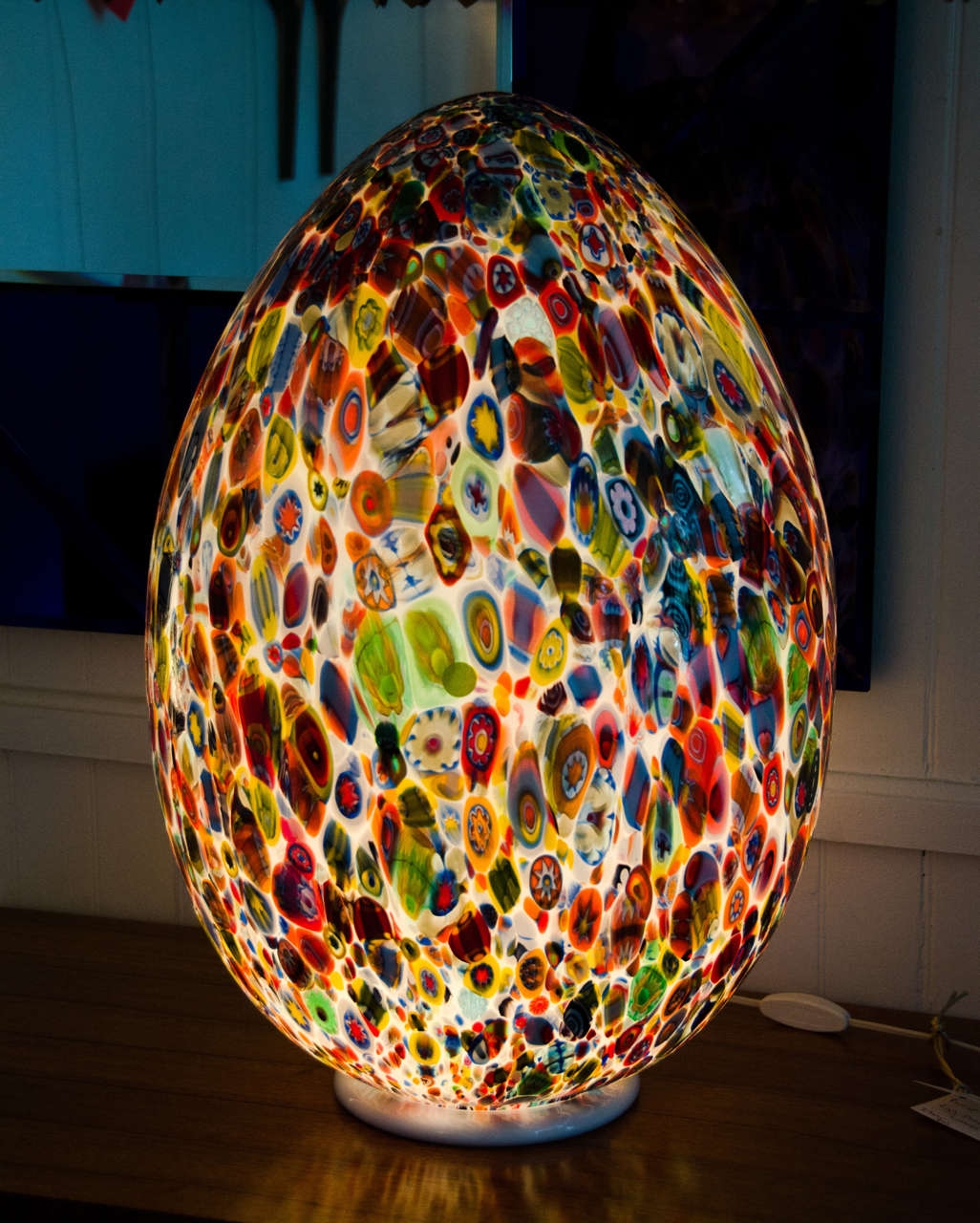 Murano Glass Egg Shaped Table Lamp at 1stDibs