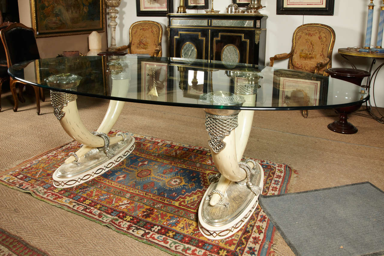 Table with Resin Horns