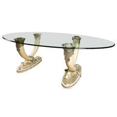 Table with Resin Horns