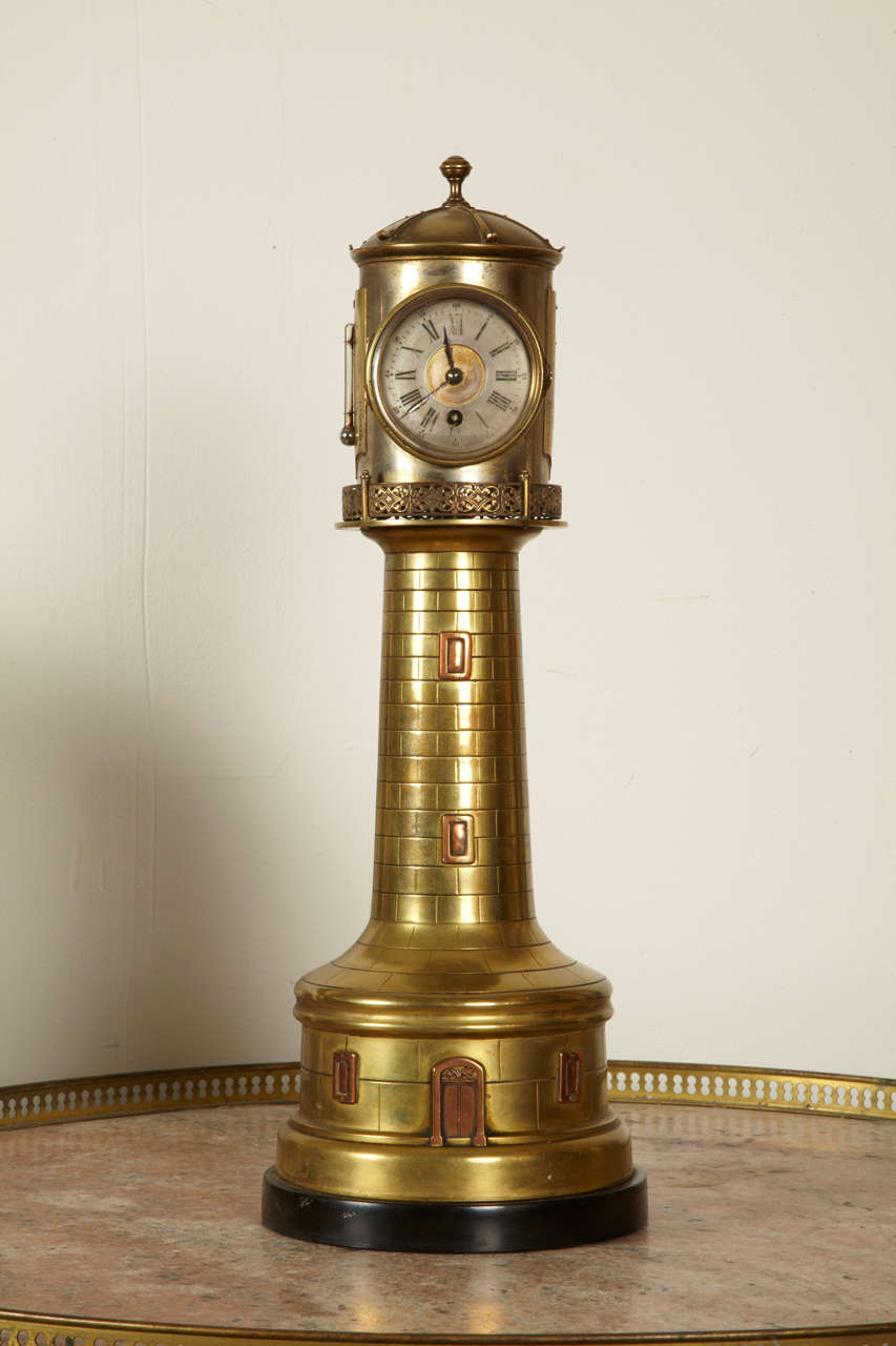 beacon clock in bronze