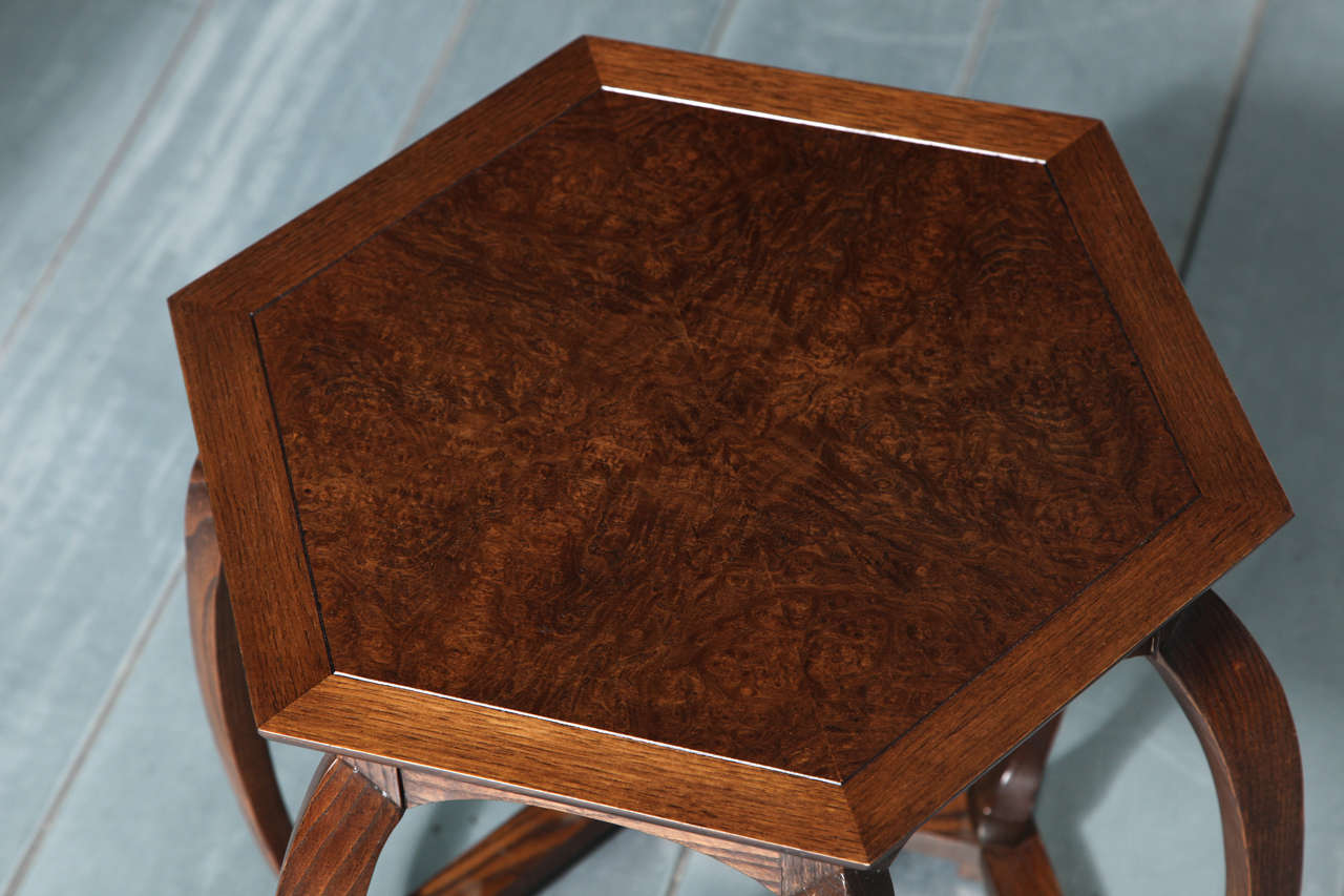 Chinese Chippendale Baker Furniture Chinese-Style Hexagonal Table