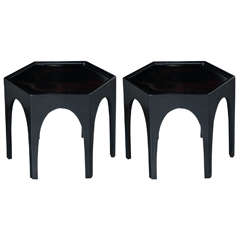 Harvey Probber Style Low Side Tables, Pair