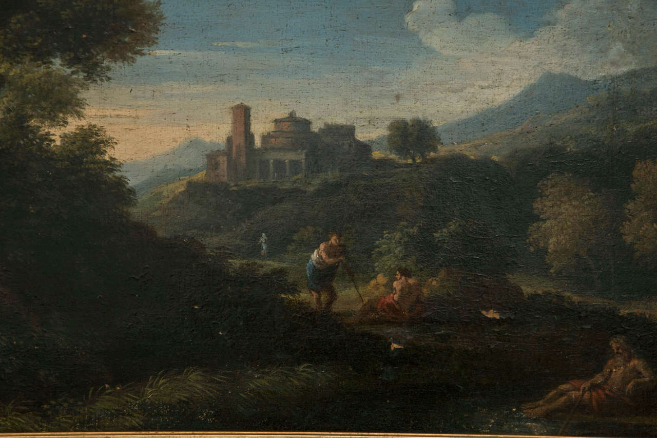 Jan Frans van Bloemen, Orizzonte ( Antwerpen 1662-Rom 1749), römische Landschaft (Barock) im Angebot