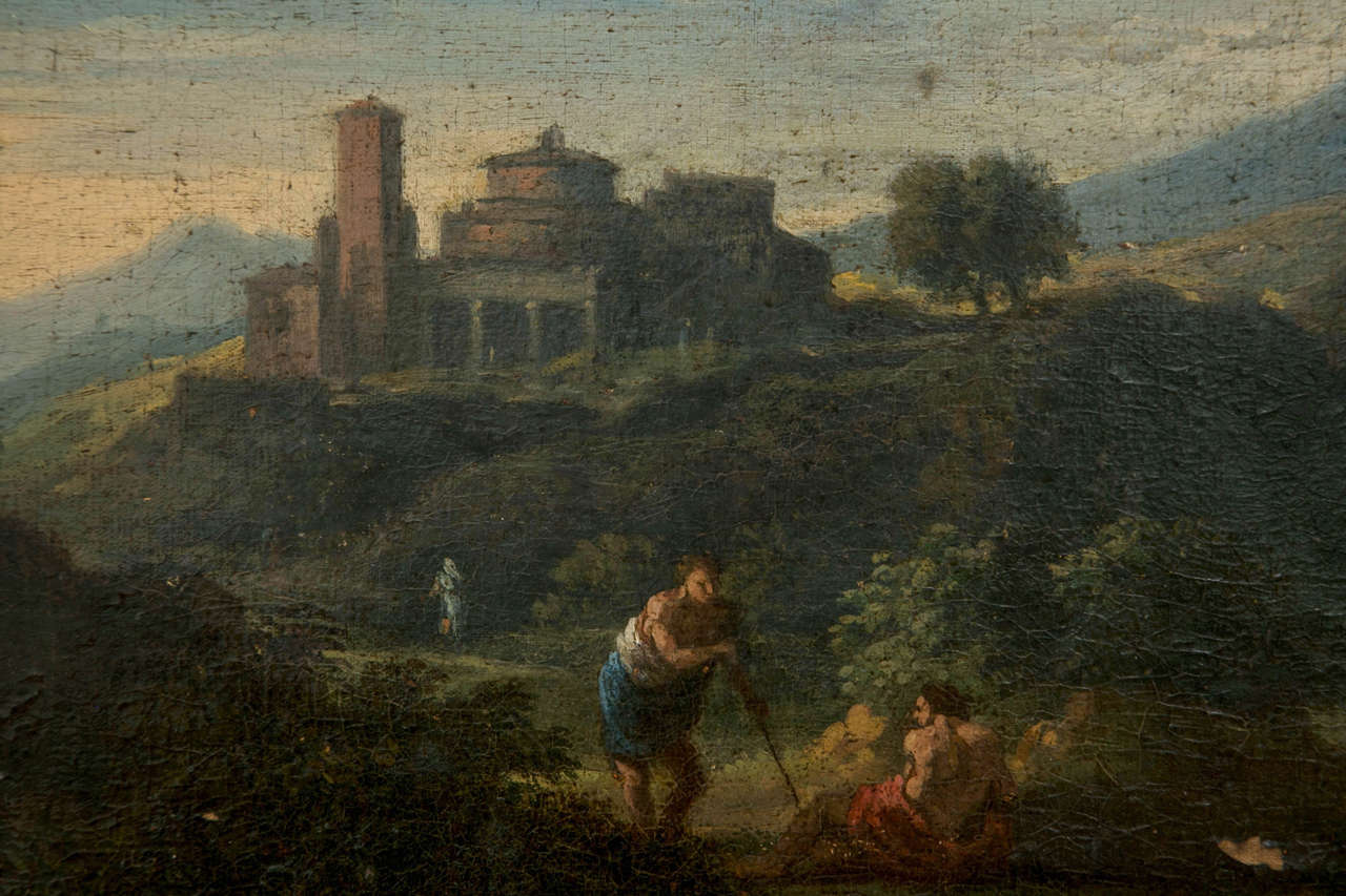 Jan Frans van Bloemen, Orizzonte ( Antwerpen 1662-Rom 1749), römische Landschaft (17. Jahrhundert) im Angebot