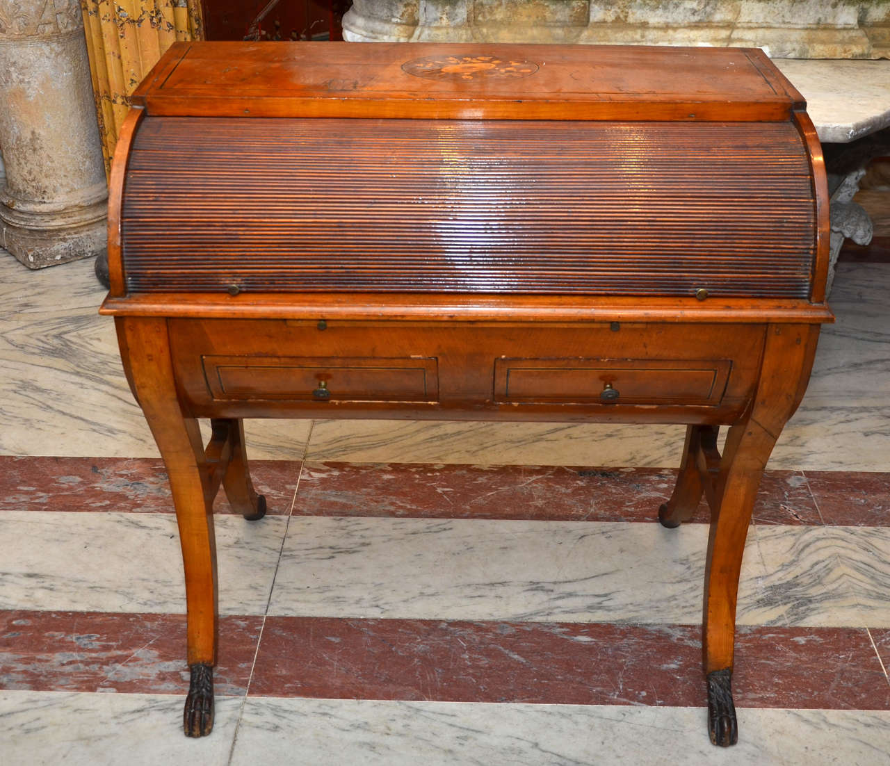 Early 19th century roll top desk
